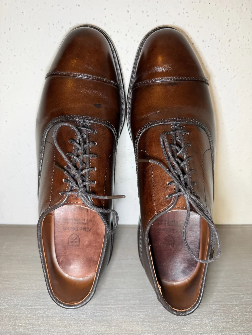Allen Edmonds Park Avenue Black Leather Cap Toe Oxford Men's Dress Shoes 7 D